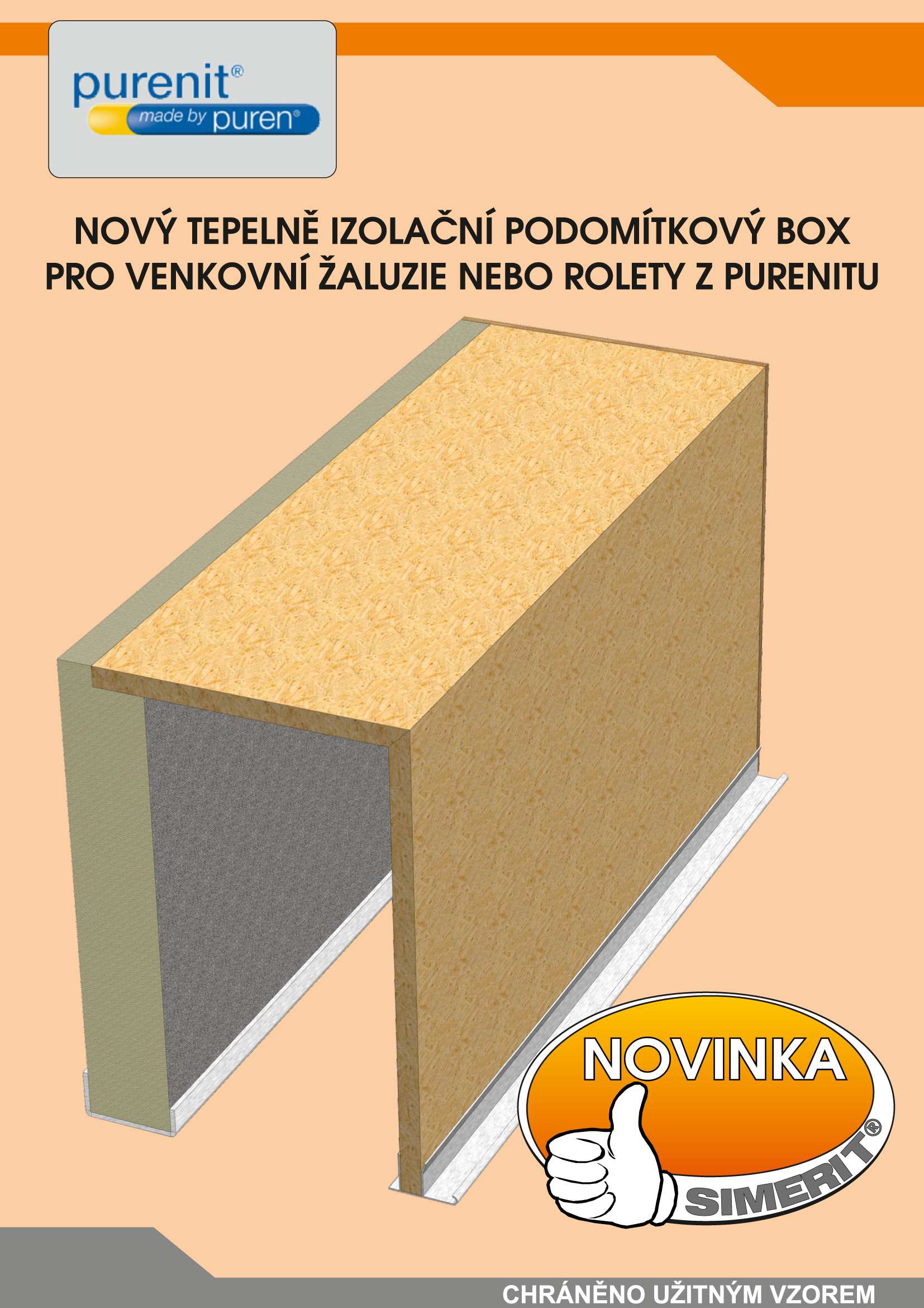 podomítkový kastlík pro žaluzie